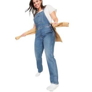 NEW Old Navy Slouchy Straight Jean Overalls 28